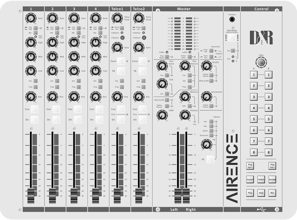 D-R AIRENCE-USB (MAIN unit)