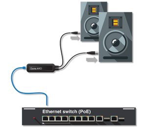 Dante AVIO Analog 2 Ch Output Adapter