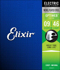 Elixir 19027 OPTIWEB Custom Light 9-46 stygos elektrinei gitarai