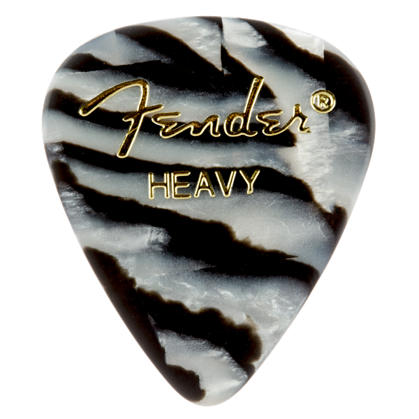 Fender 351 Shape Premium Pick Heavy Zebra mediatorius