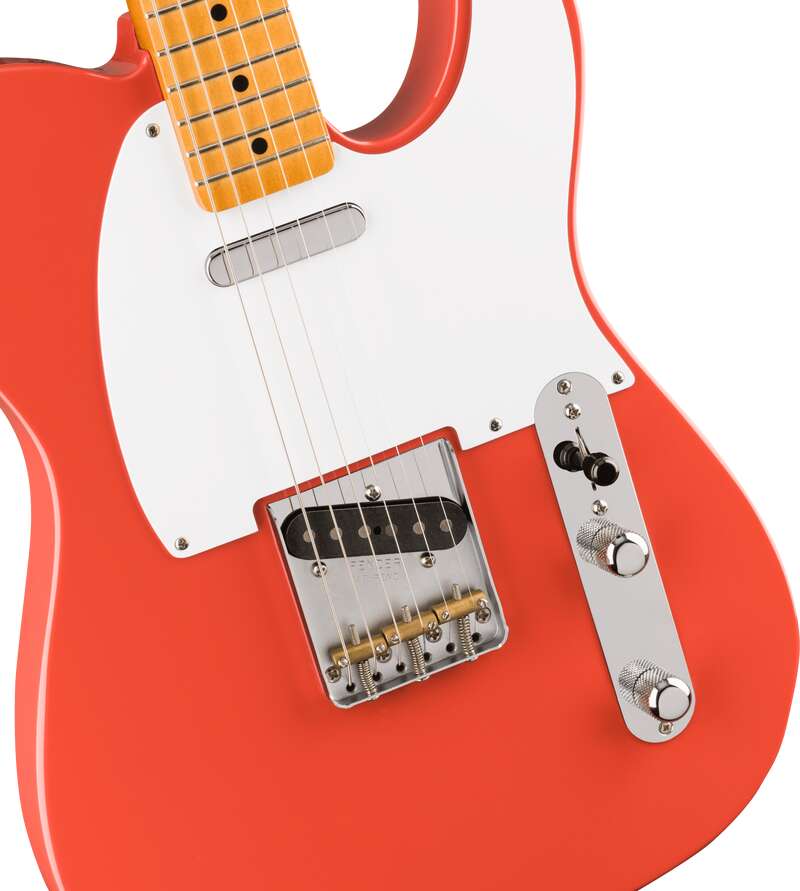 Fender Vintera 50s Tele MN FRD elektrinė gitara su įbrėžimu korpuse