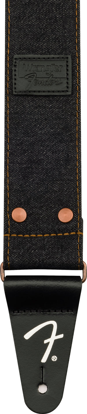 Fender X Wrangler Riveted Denim Strap Black diržas gitarai