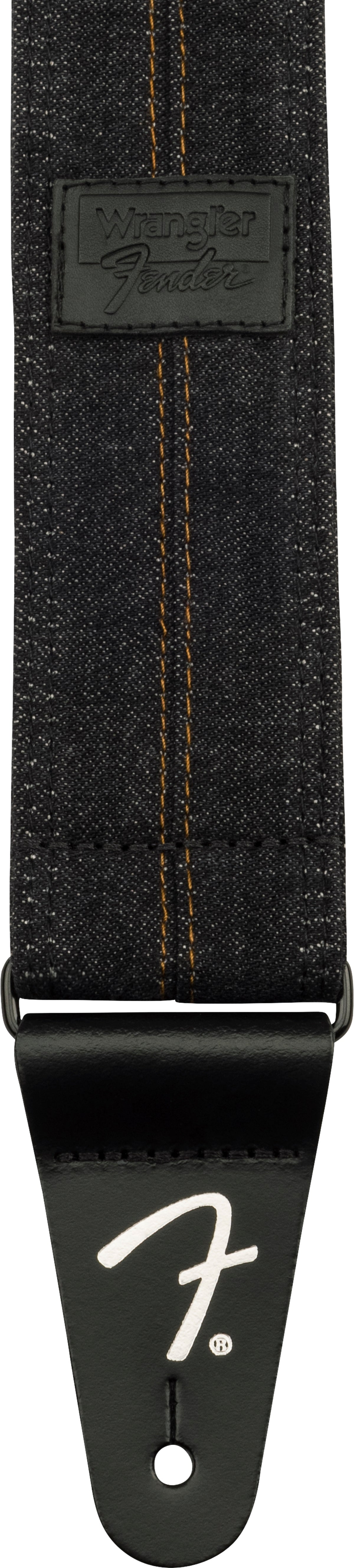 Fender X Wrangler Denim Strap Washed Black Stitch diržas gitarai