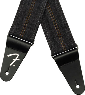 Fender X Wrangler Denim Strap Washed Black Stitch diržas gitarai