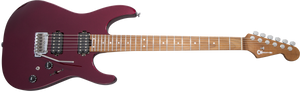 CHARVEL USA Select DK24 HH 2PT CM Caramelized Flame Maple Fingerboard Oxblood elektrinė gitara