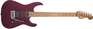 CHARVEL USA Select DK24 HH 2PT CM Caramelized Flame Maple Fingerboard Oxblood elektrinė gitara