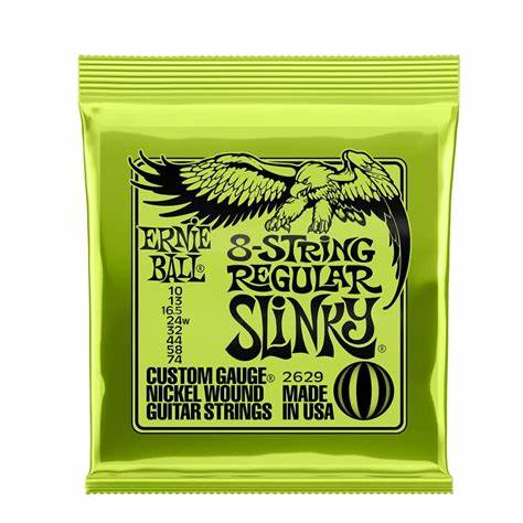 Ernie Ball 2629 Regular Slinky .010 - .074 8-string stygos elektrinei gitarai