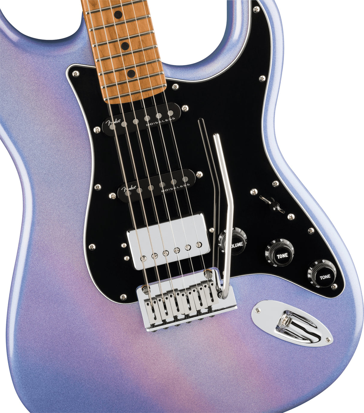 Fender 70th Anniversary American Ultra Stratocaster HSS Maple Fingerboard Amethyst elektrinė gitara