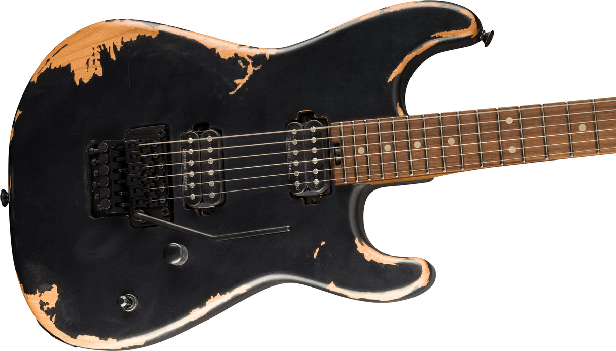 Charvel Pro Mod Relic San Dimas 1 HH FR PF Weathered Black elektrinė gitara