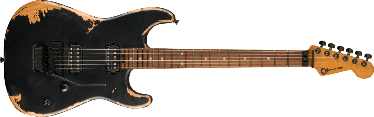 Charvel Pro Mod Relic San Dimas 1 HH FR PF Weathered Black elektrinė gitara