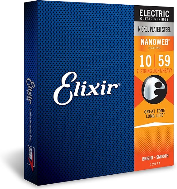 Elixir 12074 7 strings Light 10-59 stygos elektrinei gitarai